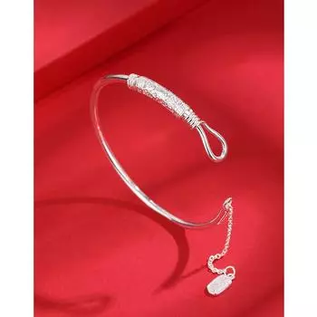 Браслет Peace, Joy, Lucky Cloud из стерлингового серебра женский браслет из стерлингового серебра S999 из цельного серебра в китайском шикарном стиле Adjustable size