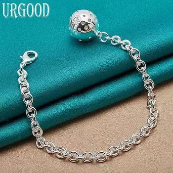 Браслет-подвеска из стерлингового серебра 925 пробы, модные ювелирные изделия