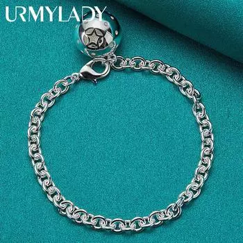 Браслет-подвеска из стерлингового серебра 925 пробы, модные очаровательные ювелирные изделия 20cm