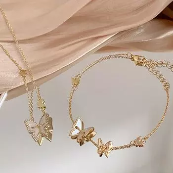 Браслет-подвеска из стерлингового серебра 925 пробы с бабочкой для женщин, элегантный браслет-цепочка с белой ракушкой и цирконием, подарок на день рождения