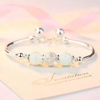 Браслет-подвеска из стерлингового серебра 925 пробы с круглыми бусинами и браслет для женщин и девочек, вечерние модные ювелирные изделия, подарок Pulseira