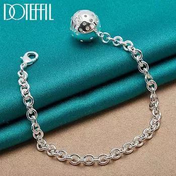 Браслет-подвеска из стерлингового серебра 925 пробы, подарок на день рождения, очаровательные ювелирные изделия 20cm