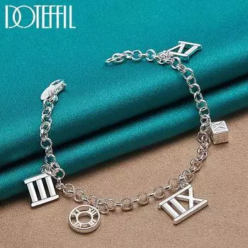 Браслет-подвеска Серебряная бижутерия 20cm