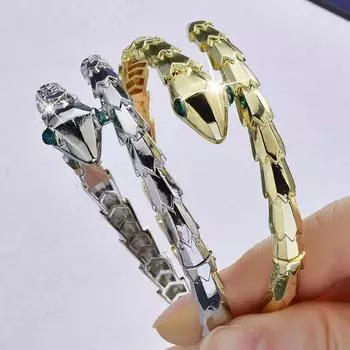 Браслет-пружинка Scallion Snake Open, женский браслет-змеевик, модный и элитный 17CM