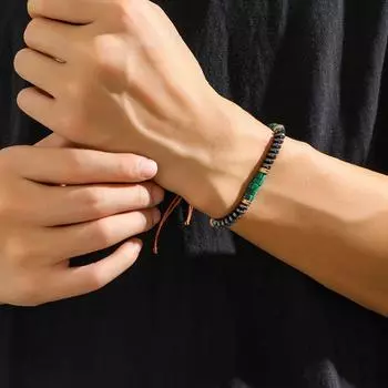 Браслет ручной работы из бисера в этническом стиле, новое кольцо на руку в китайском стиле, креативный мужской ретро-браслет для женщин серебряный