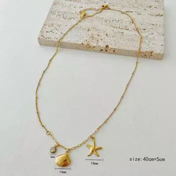 Браслет ручной работы из нержавеющей стали с подвеской в виде морской звезды, модный летний пляжный браслет с морской ракушкой, очаровательные украшения для женщин, подарок