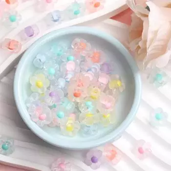 Браслет ручной работы, материал ручной работы, около 100 шт., изготовление ювелирных изделий, модное ожерелье «сделай сам», банка в форме сердца, сливовые бусины, прозрачные/матовые Transparent multicolor