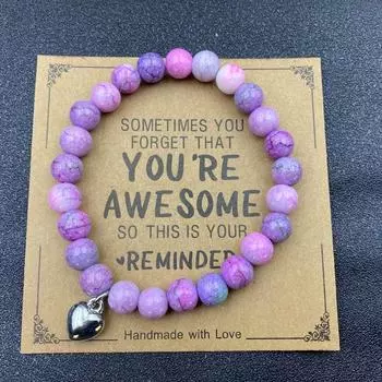 Браслет с аметистом, розовая зебра, обсидиан, вулканический камень, браслет с родолитом