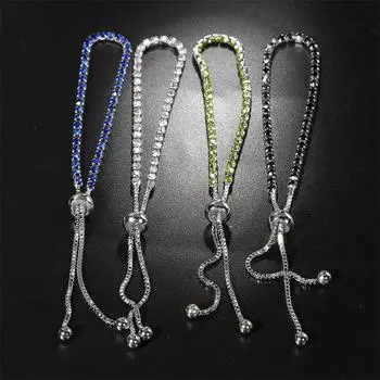 Браслет с бриллиантами, модные женские аксессуары, браслеты, помолвка, свадьба, цепочка, подарок для женщин, элегантная мода, креативные подарки синий