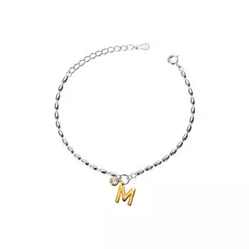 Браслет с буквами S925 Серебряный нишевый дизайн Просо Циркон Ручные украшения Легкие роскошные высококачественные новые тенденции 2023 года Adjustable size