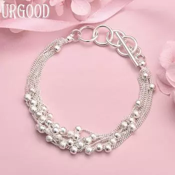 Браслет с цепочкой из матового жемчуга и виноградом из стерлингового серебра 925 пробы, модные свадебные украшения 20CM