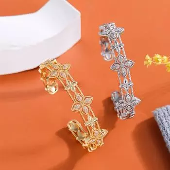 Браслет с четырьмя листочками клевера для женщин, модный, простой, высококачественные аксессуары, браслет для женщин 17CM