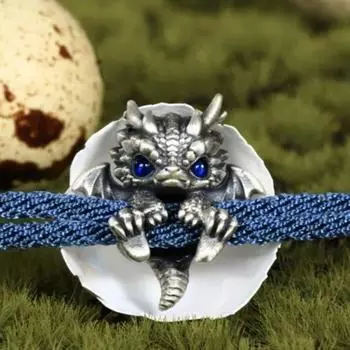 Браслет с драконом, витая веревка, ретро-китайский стиль, полированный сплав, легкий хип-хоп аксессуар на запястье, браслет унисекс, ювелирные изделия зелёный