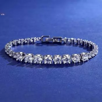 Браслет с головой быка из стерлингового серебра 925 пробы для женщин, модный браслет с бриллиантами в корейском стиле 925 белый