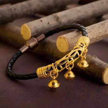 Браслет с имитацией золотого переводного бисера, женский новый 3D-браслет с цветком из твердого песка и золотой эмали