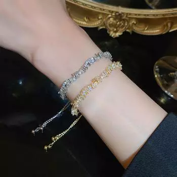 Браслет с инкрустацией жемчугом, бриллиантами и цирконом, супер сверкающий темперамент, высококачественный легкий роскошный браслет для женщин