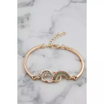 Браслет с камнем Rainbow Cloud Sun и цирконом