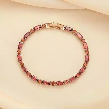 Браслет с красными драгоценными камнями бренда Mihmily. Нишевая мода, простой темперамент, универсальность