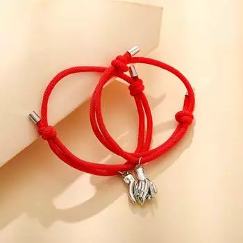 Браслет с магнитной застежкой для рукопожатия для пары, 2 шт.