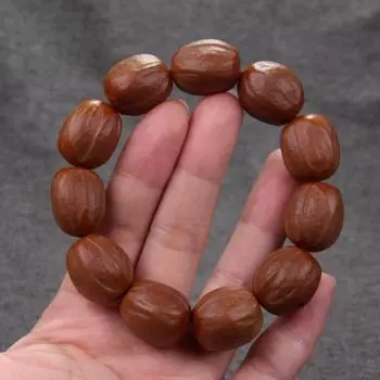 Браслет с оливковым сердечником, отполированный вручную, простой сердечник из старого дерева, мужской и женский браслет с железным сердечником 10mm