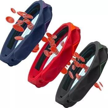 Браслет с отрицательными ионами дальнего инфракрасного диапазона, антистатический спортивный браслет с отрицательными ионами, антистатический силиконовый спортивный браслет One Size красный