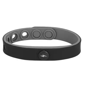 Браслет с отрицательными ионами увеличивает энергию, снимает статическое электричество, эластичный силиконовый спортивный браслет черного цвета чёрный