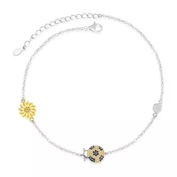 Браслет с подсолнухом для женщин Женские браслеты-цепочки на руку