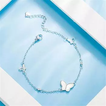 Браслет с подвеской в виде бабочки из белой ракушки с кисточкой для женщин и девочек, элегантная вечеринка, свадьба, день рождения, модные ювелирные изделия