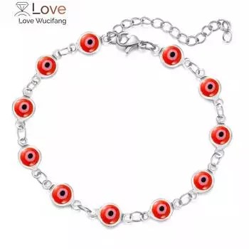 Браслет с подвеской в виде глаза, высококачественные браслеты из латуни золотого и серебряного цвета для женщин