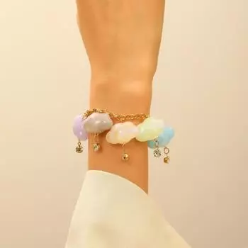 Браслет с подвеской в виде облака для женщин, передовые ощущения свежести, лучший друг, преувеличенные погодные ювелирные браслеты 1 pcs