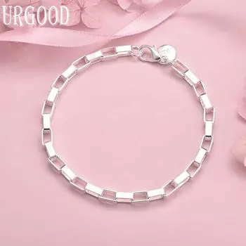 Браслет с пряжкой из стерлингового серебра 925 пробы, модные свадебные украшения 20CM