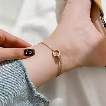 Браслет с римскими цифрами, не выцветает, браслет из титановой стали для девочек, нишевый дизайн, сетка, красный свет, роскошная сетка, красные новые украшения