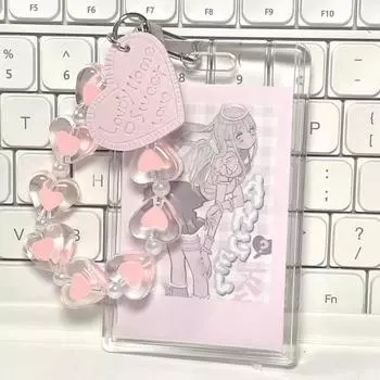 Браслет с сердечком Love Heart Anti Lost для мобильного телефона, ремешок на запястье, брелок для автомобиля, милый телефонный шарм оранжевый