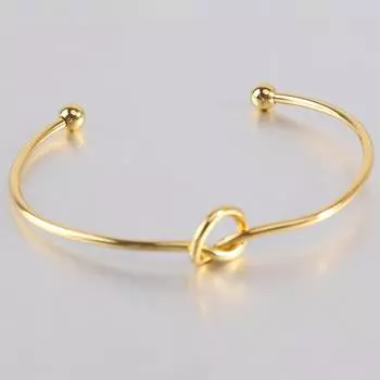 Браслет с узлом любви, женский браслет «сделай сам», открытые украшения для рук из розового золота золотой