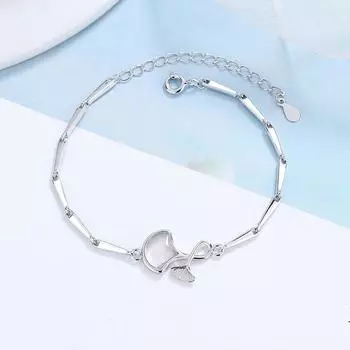 Браслет Sansheng Apricot из стерлингового серебра S925 Light Luxury Minority Ins Opal Ювелирные изделия Sansheng Lucky Hand 925