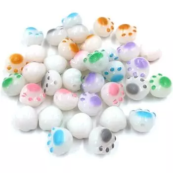 Браслет Серьги DIY Ювелирные аксессуары Имитация белого нефрита Обожженный уголь 10 шт. Материал Творческий ручной работы Кошачья лапа Модные подвески бусины жёлтый