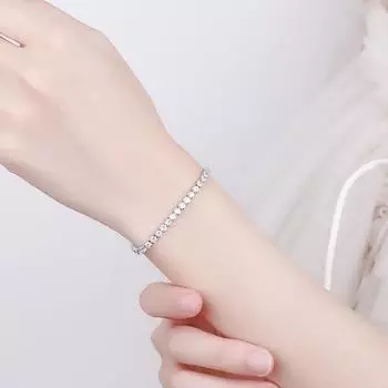 Браслет-слайдер со стразами и бусинами для женщин, регулируемый браслет-цепочка с кубическим цирконием, свадебные украшения для подружек невесты, мам, сестер золотистый