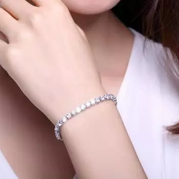 Браслет-слайдер со стразами и бусинами для женщин, регулируемый браслет-цепочка с кубическим цирконием, свадебные украшения для подружек невесты, мам, сестер золотистый