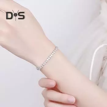 Браслет-слайдер со стразами и бусинами для женщин, регулируемый браслет-цепочка с кубическим цирконием, свадебные украшения для подружек невесты, мам, сестер золотистый