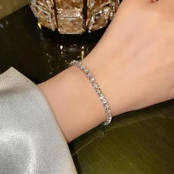 Браслет-слайдер со стразами и бусинами для женщин, регулируемый браслет-цепочка с кубическим цирконием, свадьба золотистый