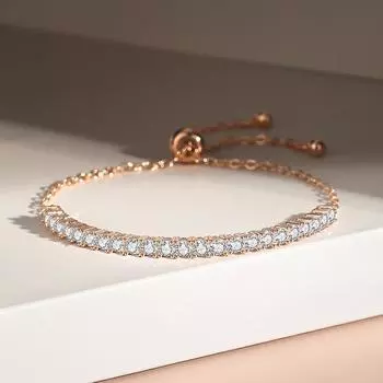 Браслет Smile Zircon для женщин, нишевый дизайн, легкие роскошные ювелирные изделия из розового золота