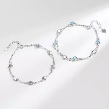 Браслет со звездой из стерлингового серебра S925, женский нишевый дизайн, корейская версия, простой индивидуальный браслет