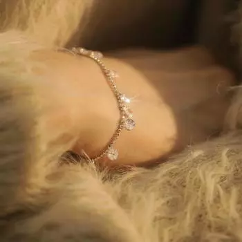 Браслет Star River Diamond из стерлингового серебра 925 пробы, персонализированный простой браслет Niche, блестящий браслет из циркония, инкрустированный бриллиантами 925