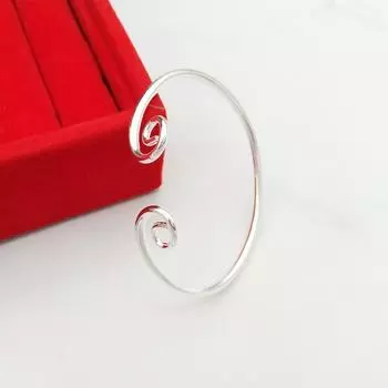 Браслет Tight Curse, любимый женщинами при жизни, простой и гладкий открытый браслет для пар, браслет из белой меди Adjustable size