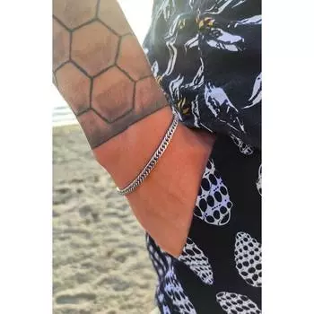 Браслет унисекс из кубинского серебра из стали