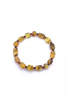 Браслет унисекс из янтаря, сертифицированный, 100% оригинальный натуральный камень, модель 1