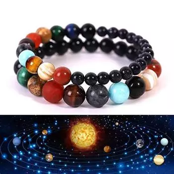 Браслет унисекс с эластичным шнуром, многоцветный, гладкий вулканический камень, лечебные украшения, положительный энергетический баланс, повседневная одежда, браслет для вечеринок и пар D
