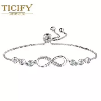 Браслет Unlimited Love Cycle с цирконом белый