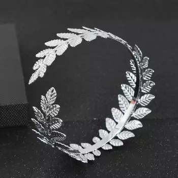 Браслет в форме листа на верхнюю руку, металлическая катушка, спиральная форма, повязка на руку, регулируемый браслет на руку, ювелирное изделие, подарок серебряный