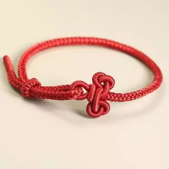 Браслет в китайском стиле с узлом Вэньчан для студентов, парный, мужской и женский, приносящий удачу, ручной работы, плетеный, ручной веревочный, носимые аксессуары, подарок на берегу Burgundy